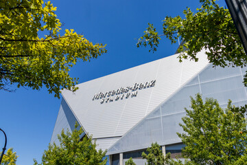 Fototapeta premium Mercedes-Benz Stadium home of the Falcons in Atlanta Georgia USA