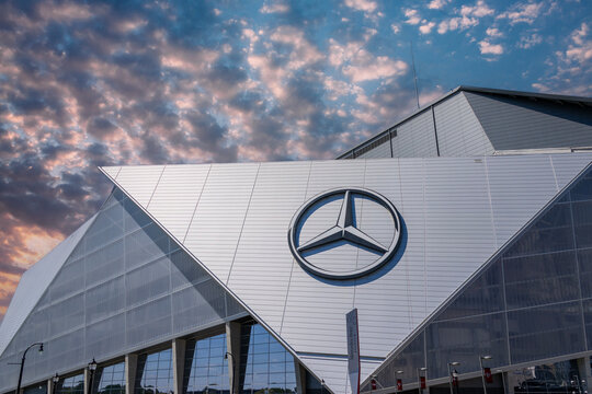 Mercedes-Benz Stadium home of the Falcons in Atlanta Georgia USA