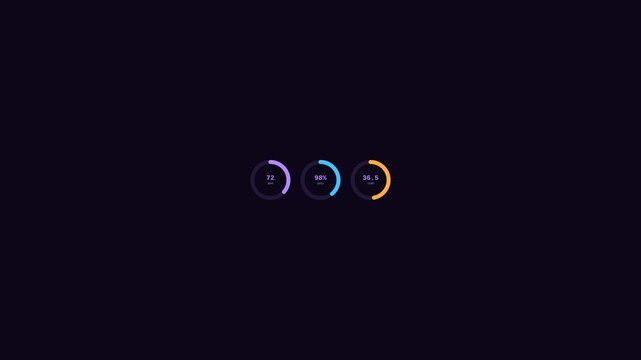 Colorful Circular Motion Animation with Neon Effects.