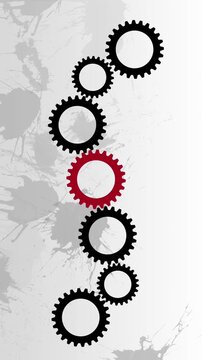  Black gears no work while red one does not establish balance