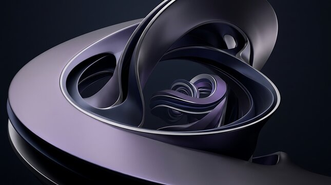 A strikingly detailed digital rendering showcases a complex computationally generated folded terrain exhibiting intricate curves and a mesmerizing interplay of light and shadow