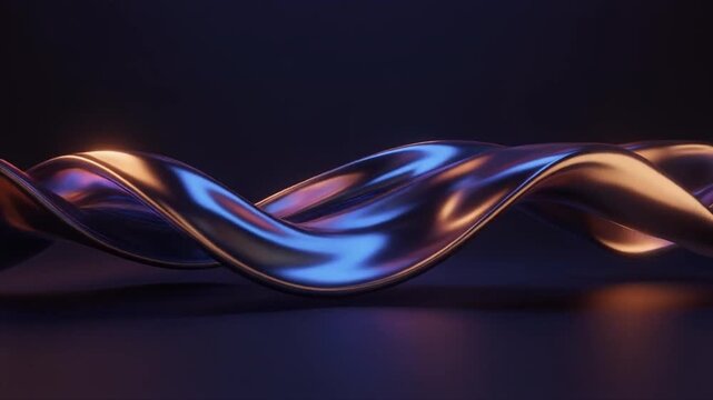 Seamless Loop Abstract 3D Iridescent Liquid Wave Background