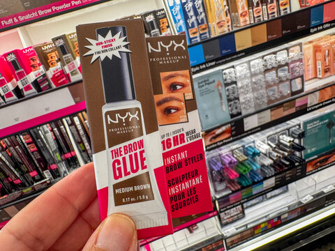 Mesa, Arizona - September 13, 2026: NYX The Brow Glue for sale inside of a Target store