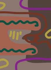 Abstract image for printing. Picture for modern interiors. The picture is painted by hand on a tablet. © neurostructure
