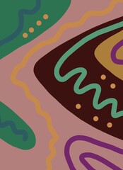Abstract image for printing. Picture for modern interiors. The picture is painted by hand on a tablet. © neurostructure