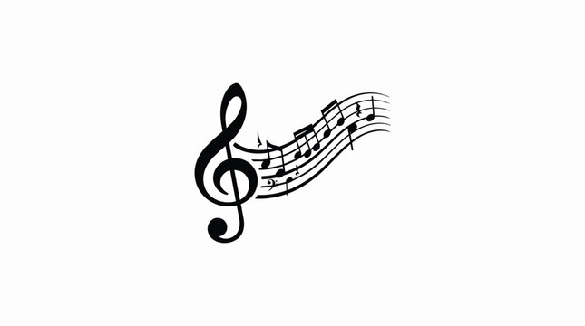 G Clef Music Note Vector Illustration Design