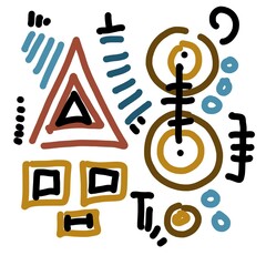 Abstract image for printing. Picture for modern interiors. The picture is painted by hand on a tablet. © neurostructure