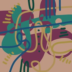 Abstract image for printing. Picture for modern interiors. The picture is painted by hand on a tablet. © neurostructure