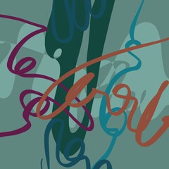 Abstract image for printing. Picture for modern interiors. The picture is painted by hand on a tablet. © neurostructure