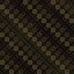 Obraz premium Brown geometric pattern with abstract squares and diamonds for vintage background design