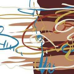 Abstract image for printing. Picture for modern interiors. The picture is painted by hand on a tablet. © neurostructure