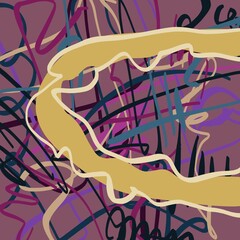 Abstract image for printing. Picture for modern interiors. The picture is painted by hand on a tablet. © neurostructure