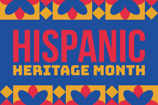 National Hispanic Heritage Month in September and October. Hispanic and Latino Americans culture. Celebrate annual in United States. Poster, card, banner and background. Vector illustration