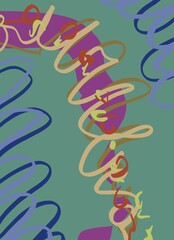 Abstract image for printing. Picture for modern interiors. The picture is painted by hand on a tablet. © neurostructure