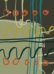 Abstract image for printing. Picture for modern interiors. The picture is painted by hand on a tablet. © neurostructure