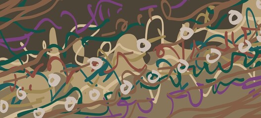 Abstract image for printing. Picture for modern interiors. The picture is painted by hand on a tablet. © neurostructure