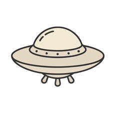 Cartoon UFO flying saucer © deniman