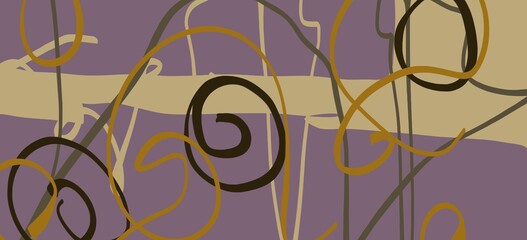 Abstract image for printing. Picture for modern interiors. The picture is painted by hand on a tablet. © neurostructure