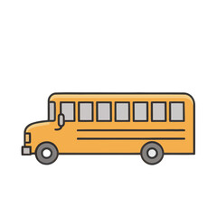 Yellow school bus illustration © deniman