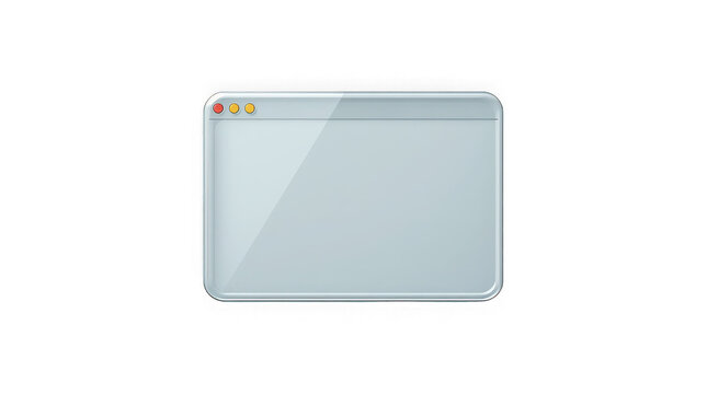 Minimalist glass tablet with apple logo displaying transparent screen for tech product design