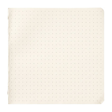 Square dotted journal paper sheet with rounded corners
