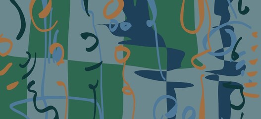 Abstract image for printing. Picture for modern interiors. The picture is painted by hand on a tablet. © neurostructure