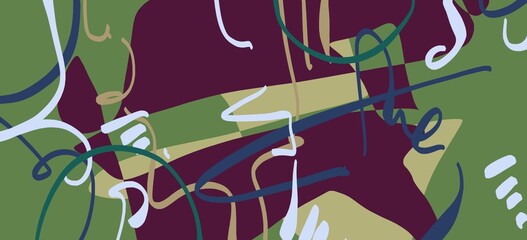 Abstract image for printing. Picture for modern interiors. The picture is painted by hand on a tablet. © neurostructure