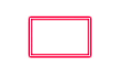 Glowing neon red rectangular frame isolated on transparent background © fatima