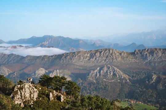 Mountain Panorama from Scenic Viewpoint in Asturias