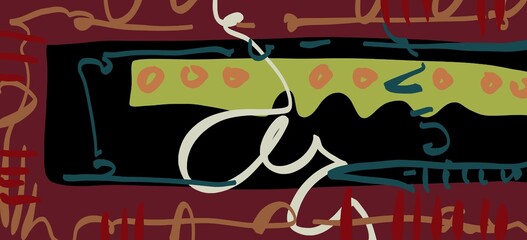 Abstract image for printing. Picture for modern interiors. The picture is painted by hand on a tablet. © neurostructure