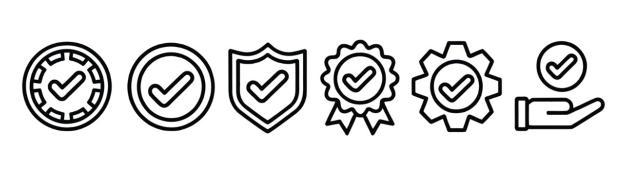 Security and Quality Verification Icon for Protection, Safety, Inspection, Approval, Certification, and Trusted Standards Vector Design