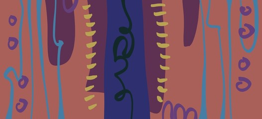 Abstract image for printing. Picture for modern interiors. The picture is painted by hand on a tablet. © neurostructure