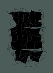 Abstract image for printing. Picture for modern interiors. The picture is painted by hand on a tablet. © neurostructure