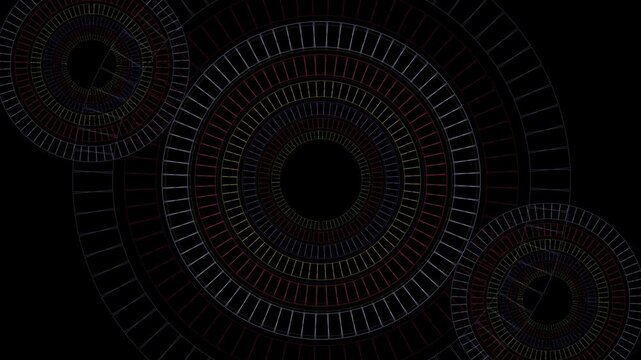 Abstract Circular Rings Background Motion Graphic