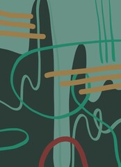 Abstract image for printing. Picture for modern interiors. The picture is painted by hand on a tablet. © neurostructure
