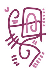 Abstract image for printing. Picture for modern interiors. The picture is painted by hand on a tablet. © neurostructure