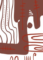 Abstract image for printing. Picture for modern interiors. The picture is painted by hand on a tablet. © neurostructure