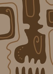 Abstract image for printing. Picture for modern interiors. The picture is painted by hand on a tablet. © neurostructure