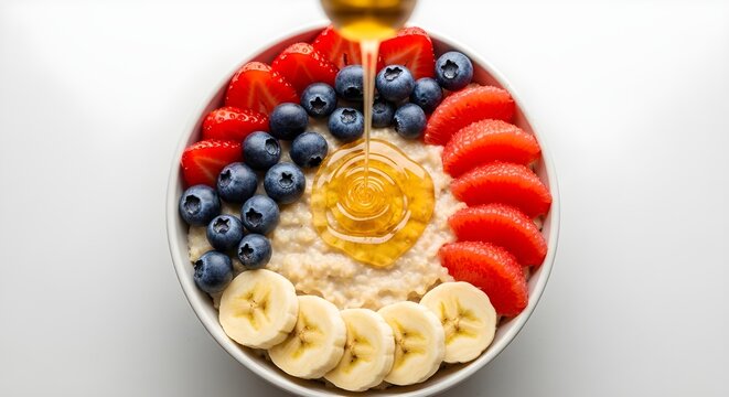 Vibrant Fruit and Cheese Platter with Gold Accent on White Ceramic Plate for Modern Food Photography