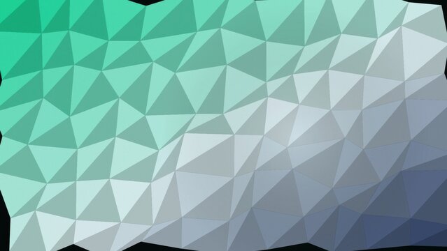 Geometric low poly background with gradient green to blue shades in a modern abstract design