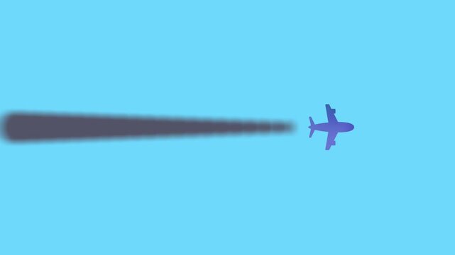 Airplane Flying Across Sky Motion Graphic