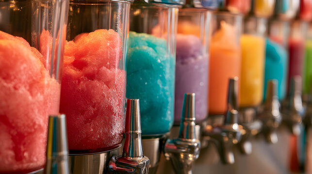 Close up of slushy machine for summer
