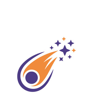 Comet with stars logo
