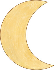 Halloween Crescent Moon Illustration © 맑으미