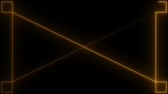 Golden orange HUD target matrix laser glowing schematic 4k motion video
