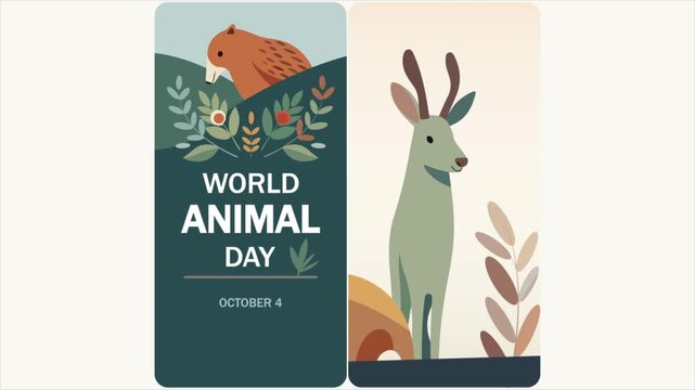 Animal World Day deer bird
