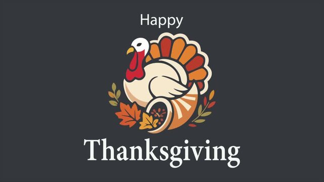 thanksgiving happy turkey autumn leaves