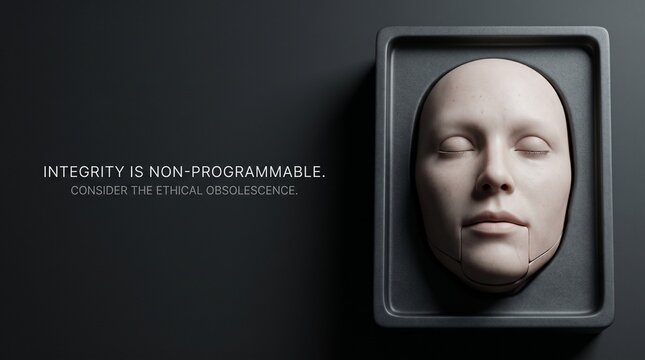 Fading artificial smile in a charcoal machine tray