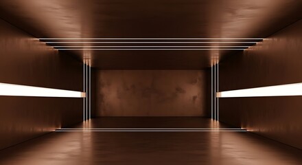 Fototapeta premium Modern minimalist abstract tunnel perspective design