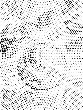 Abstract halftone pattern with concentric circular dots
